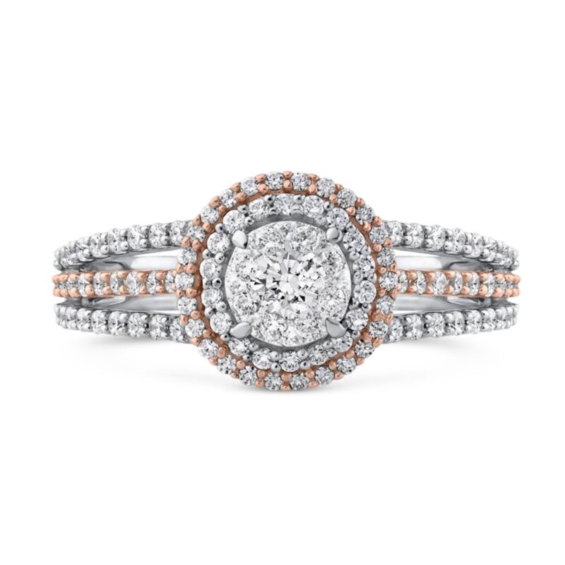 18K White Gold Pointe Diamond Pendant – Image 2