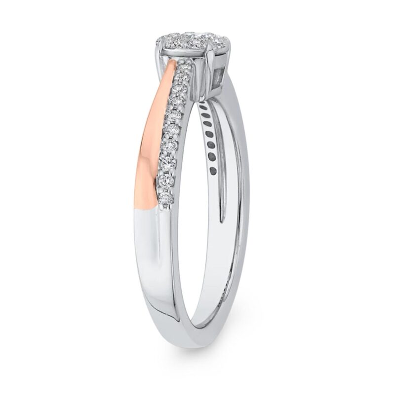 18K White Gold Three Diamond Bezel Bracelet – Image 4