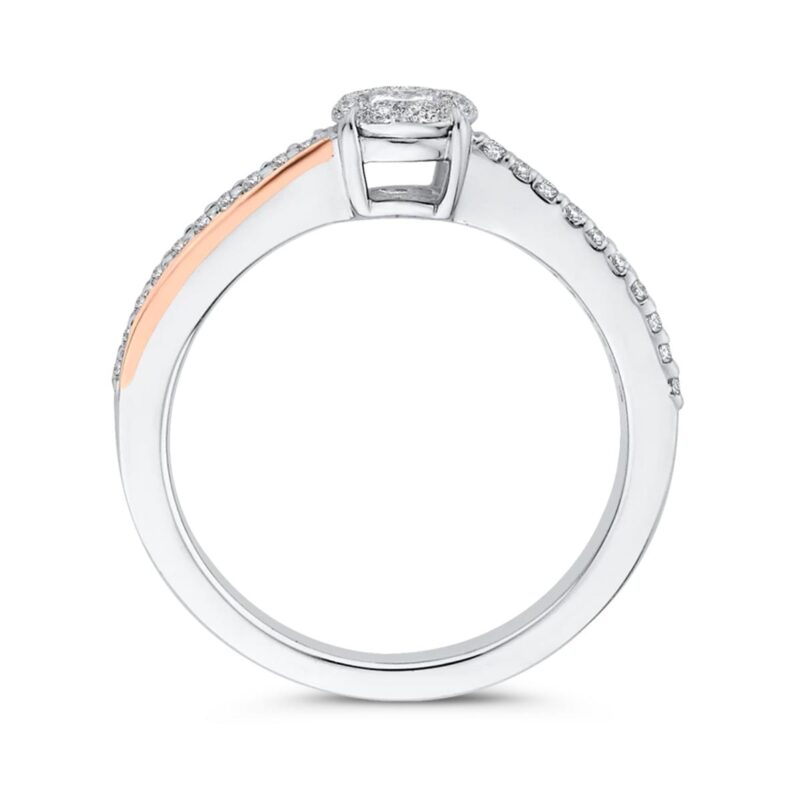18K White Gold Three Diamond Bezel Bracelet – Image 3